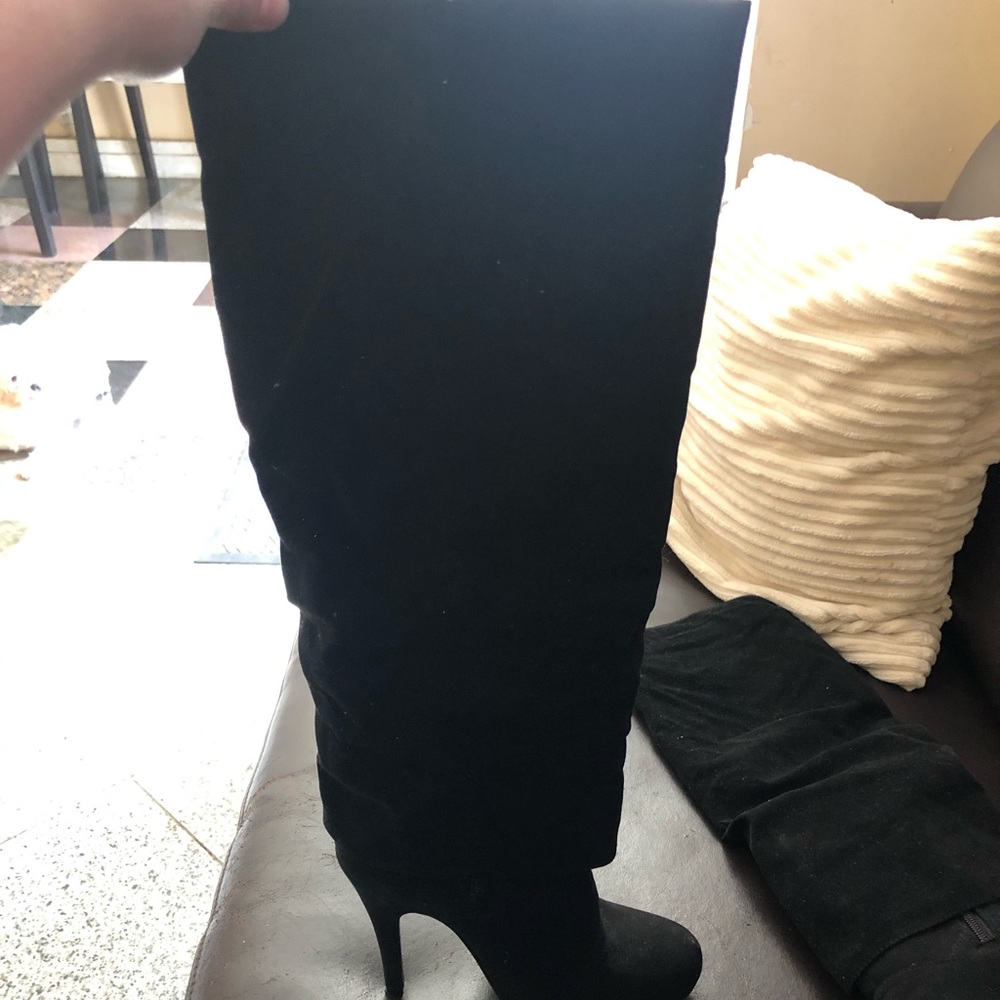 faux suede slouch boots